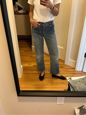 Vintage 701 501 Levi's Light Blue Wide-Leg Jeans USA